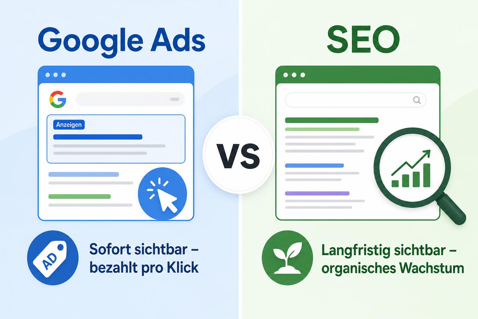 Google Ads oder SEO – was lohnt sich mehr?