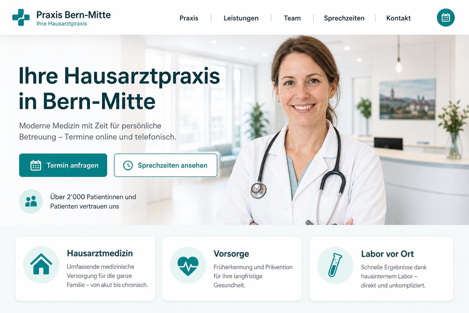 Neue Website – Arztpraxis Bern